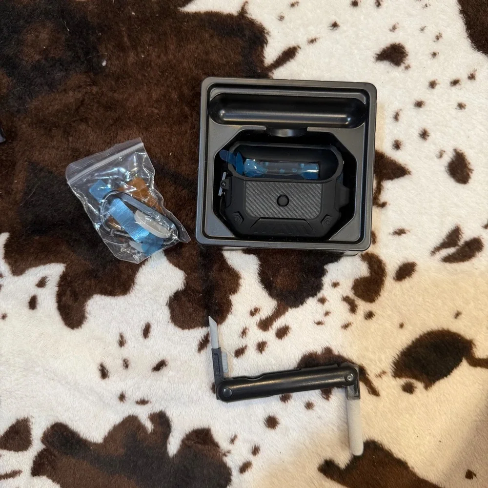 MOBOSI AirPods Pro 2 Case Black Carbon Fiber Rugged Tactical Military Grade NEW